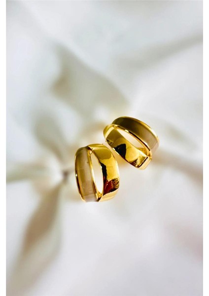 Mineli Minimal Halka Küpe