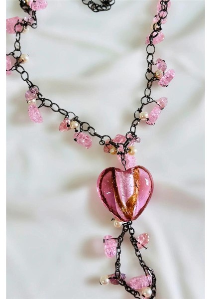 Akrilik Kalp Uzun Kolye fiyatları