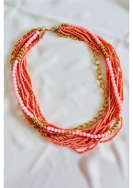 Çoklu Boncuk Zincir Kolye