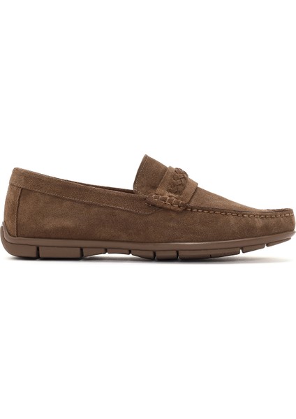 Fly Erkek Vizon Süet Deri Casual Loafer 24SFD632310