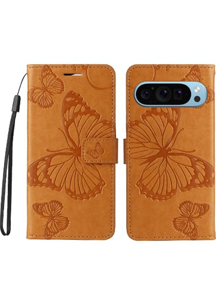 Google Piksel 9 5g Darbeye Kapak Manyetik Kapak Flip Kickstand Için Kılıf (Yurt Dışından)
