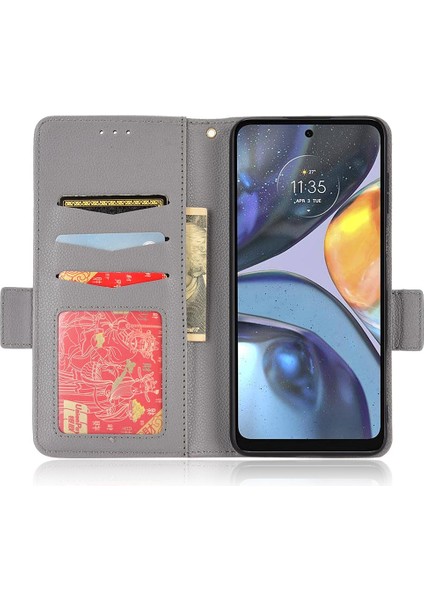 Motorola Moto G22 4g Manyetik Pu Deri Kart Yuvaları Tutucu Yan (Yurt Dışından) fiyatları