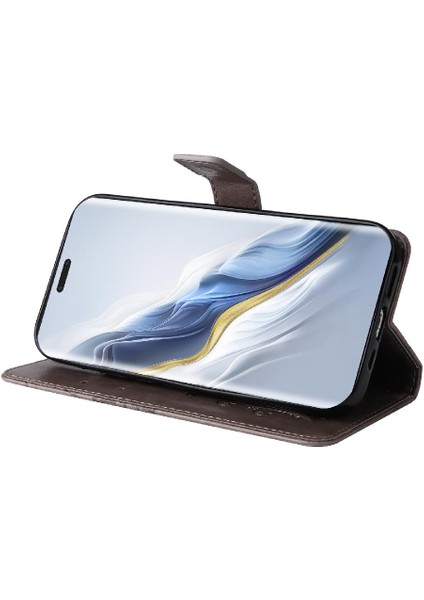Onur Için Kılıf Sihirli 6 Pro 5g Pu Deri Darbeye Kapak Manyetik Kapak (Yurt Dışından)