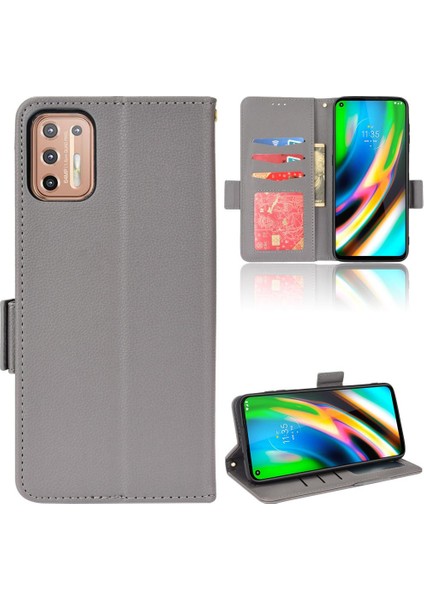 Motorola Moto G9 Artı Manyetik Yan Toka Kart Yuvaları Tutucu Pu (Yurt Dışından)