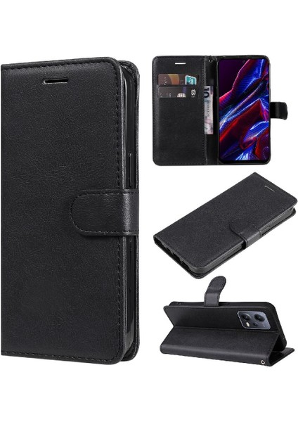 Xiaomi Poco X5 5g Için Flip Case Yüksek Kalite Deri Klasik Düz Renk (Yurt Dışından) indirimleri