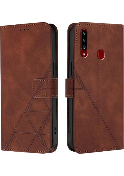 Samsung Galaxy A20S Cüzdan Kapak Pu Deri Kredi Kartı Tutucu (Yurt Dışından)