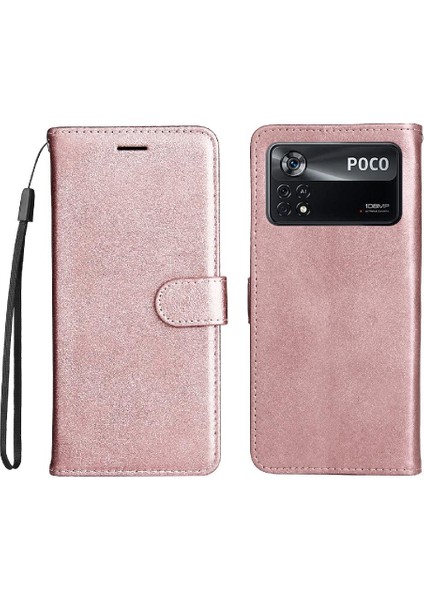 Xiaomi Poco X4 Pro 5g Için Flip Case Klasik Düz Renk Iş Cüzdan (Yurt Dışından)
