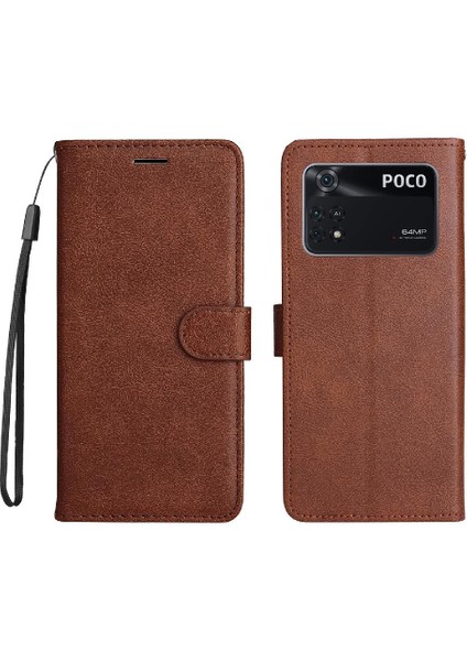 Xiaomi Poco M4 Pro 4g Için Flip Case Yüksek Kalite Deri Iş Cüzdan (Yurt Dışından)