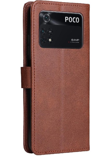 Xiaomi Poco M4 Pro 4g Için Flip Case Yüksek Kalite Deri Iş Cüzdan (Yurt Dışından)