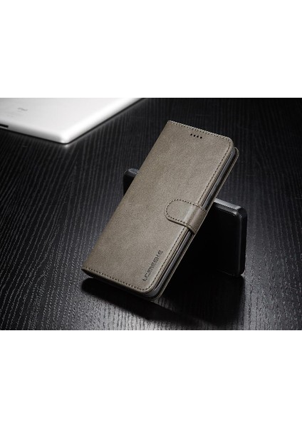 Huawei P40 Buzağı Doku Yatay Kapak Kılıf Için Tutucu ile (Yurt Dışından)