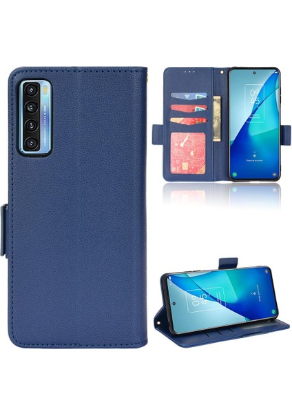 Tcl 20 5g Manyetik Yan Toka Cüzdan Pu Deri Kart Yuvaları Tutucu Için Kılıf (Yurt Dışından)