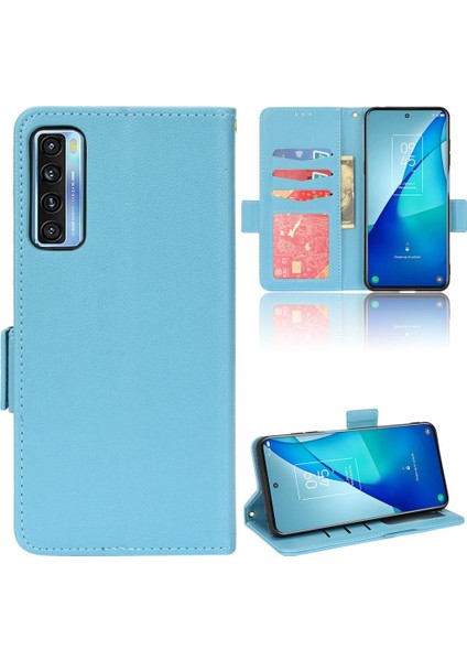 Tcl 20 5g Manyetik Yan Toka Cüzdan Pu Deri Kart Yuvaları Tutucu Için Kılıf (Yurt Dışından)