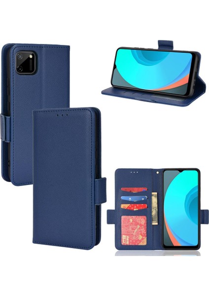 Realme C11 Manyetik Kart Yuvaları Tutucu Pu Deri Yan Toka Için Kılıf (Yurt Dışından) fiyatları