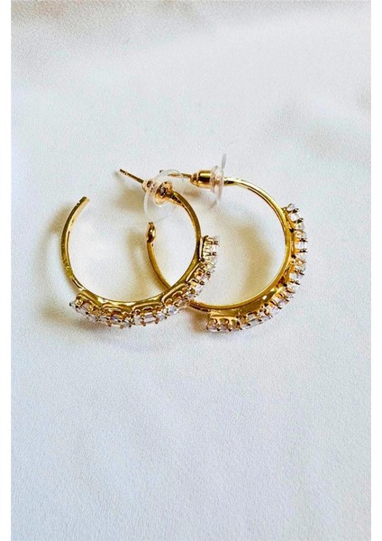 Duble Sıra Taşlı Ince Halka Küpe fiyatları