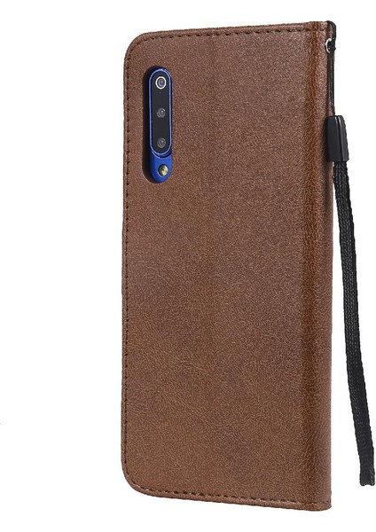 Xiaomi 9 Için Flip Case Klasik Düz Renk Iş Cüzdan Telefon Kılıfı Yüksek (Yurt Dışından)