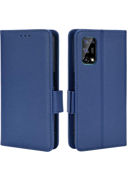 Realme 7 5g Pu Deri Kart Yuvaları Için Kılıf Tutucu Yan Toka Manyetik (Yurt Dışından)