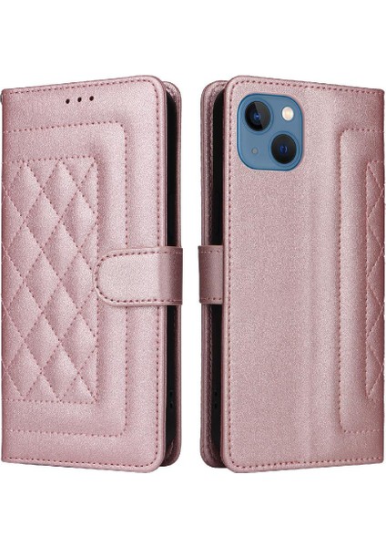 Iphone 13 Için Flip Case Cüzdan Deri Kılıf Darbeye Basit Iş (Yurt Dışından)