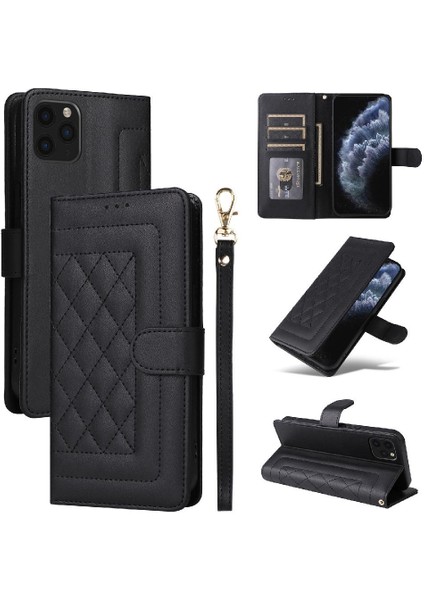 Iphone 11 Için Flip Case Pro Max Basit Iş Darbeye Cüzdan Deri (Yurt Dışından)