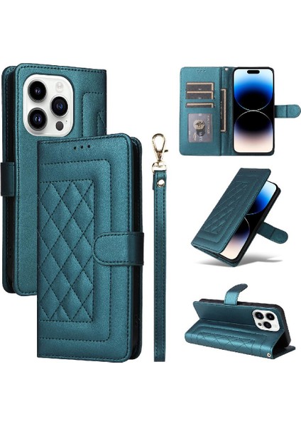 Iphone 14 Için Flip Case Pro Cüzdan Darbeye Basit Iş Kapak Çevirin (Yurt Dışından)