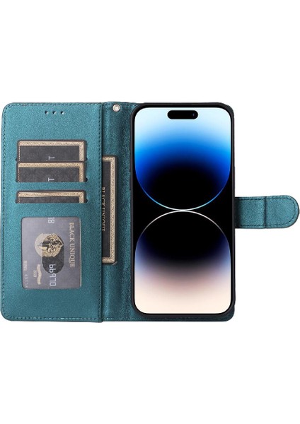 Iphone 14 Için Flip Case Pro Cüzdan Darbeye Basit Iş Kapak Çevirin (Yurt Dışından)