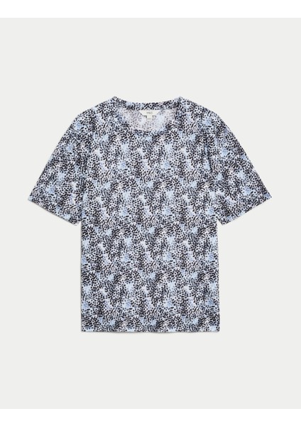 Marks & Spencer Relaxed Fit Kısa Kollu Desenli T-Shirt