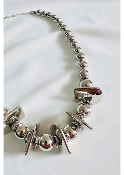 Şerit Top Metalize Boncuk Kolye fiyatları