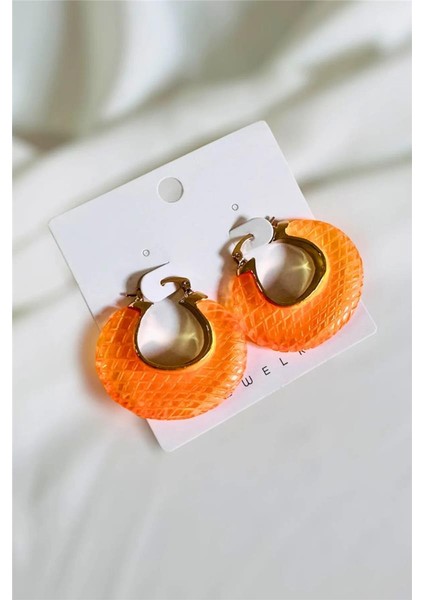 Summer Reçine Halka Küpe