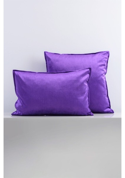 Mor Kadife Kulaklı 35X55 cm Dikdörtgen Kırlent Kılıfı fiyatları