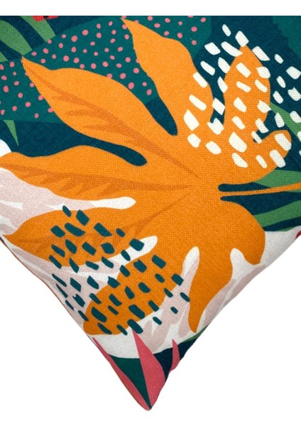 Tropikal Renkli 50 x 50 Kare Kırlent Kılıfı modelleri