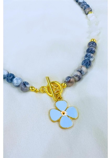 Alaçatı Cam Boncuk Doğaltaş Kolye fiyatları