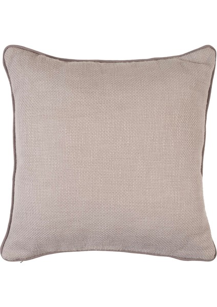 Gri Kordonlu Dokuma 50x50 cm Kare Kırlent Kılıfı