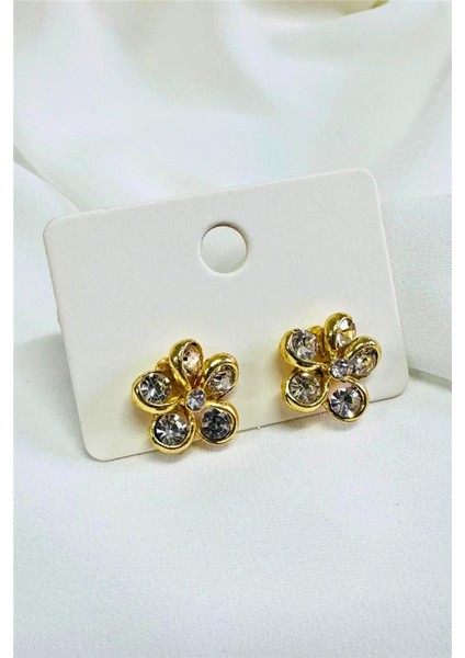 Incili Taşlı Minimal Küpe