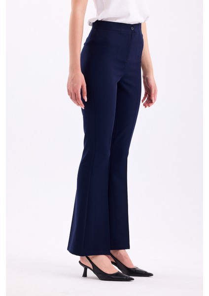 Yüksek Bel Ispanyol Paça Kadın Pantolon modelleri