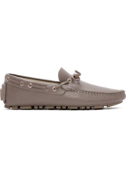 Erkek Vizon Deri Comfort Loafer 24SFD6730FT