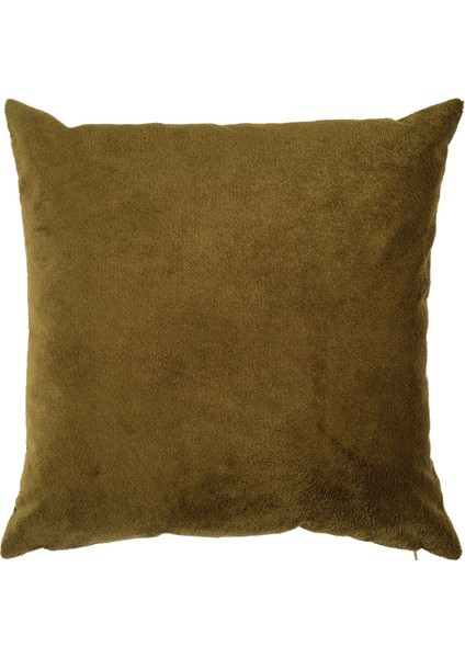 Yeşil Peluş Görünümlü 50X50 cm Kare Kırlent Kılıfı