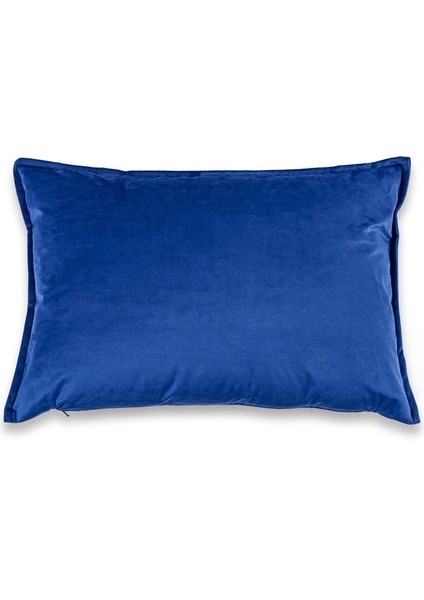 Saks Mavi Kadife Kulaklı 35X55 cm Dikdörtgen Kırlent Kılıfı fiyatları