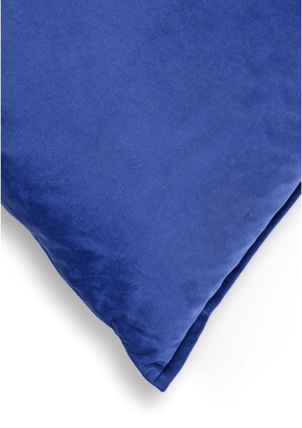 Saks Mavi Kadife Kulaklı 35X55 cm Dikdörtgen Kırlent Kılıfı modelleri