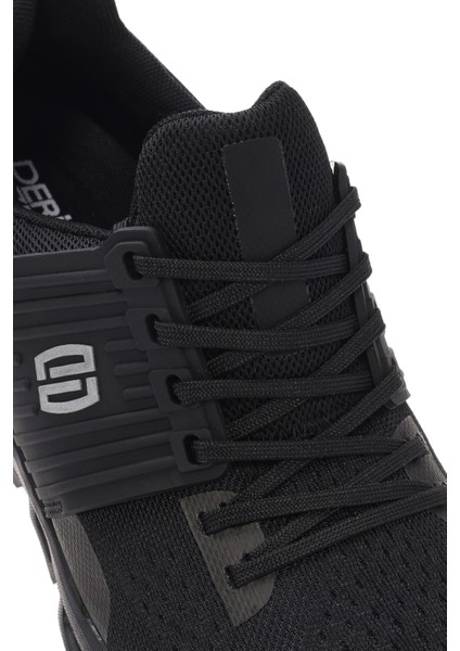 Zero Erkek Siyah Kalın Tabanlı Kumaş Sneaker 24SFD69326F