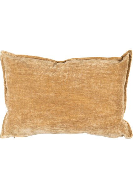 Kadife 40x60 cm Dikdörtgen Kırlent Kılıfı Bej