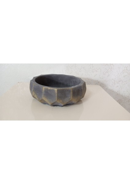 Saf Beton Geometrik Bonsai ve Aranjmana Özel Taş Saksı Suya Karşı 121 Yıl Ömürlü 009 modelleri