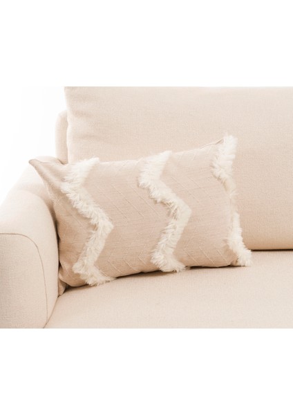 Peluş Detaylı 30X50 cm Dikdörtgen Kırlent Kılıfı CVICM1C00X000011ET-0007