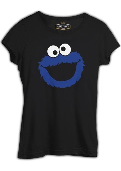 Kurabiye Canavarı - Canavar Siyah Kadın Tshirt