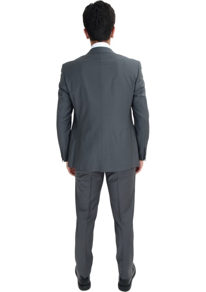 Cengiz Inler Düz Desen Kırlangıç Yaka Yelekli Yün Erkek Takım Elbise fırsatları