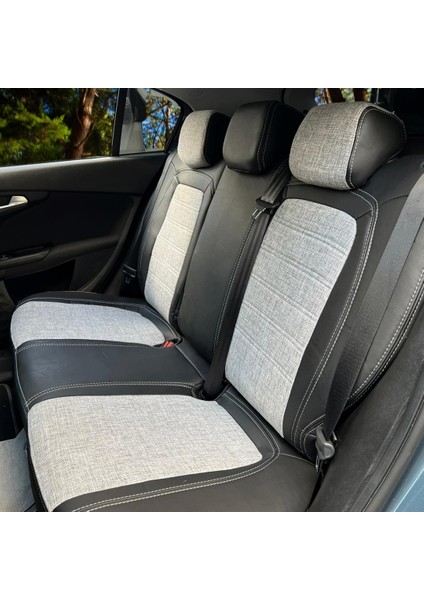 Fiat Egea Araca Özel Oto Koltuk Kılıfı - Keten ve Deri fırsatları