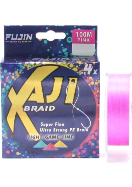 Aji Light Game Braid X4 Pink Pe Ip Olta Misinası 100MT