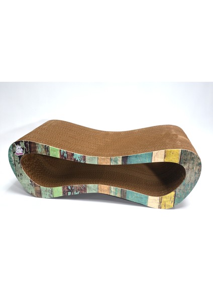 Karton Kedi Tırmalama Kanepesi 2'li Mega Set 51,5X24X17 cm & 68X24X33 cm- Medium & X-Large Çizgili Desen indirimleri