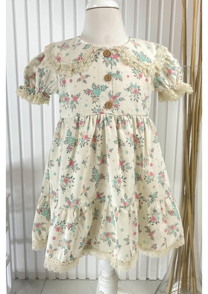 Vintage Elbise Bej MDVK130