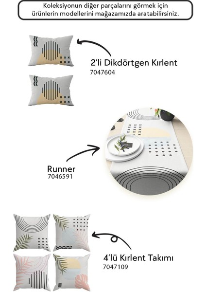 Çift Taraflı Dikdörtgen Kırlent Kılıf 2’li KL11 modelleri