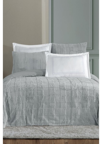 Comfort Çeyiz Seti Lena Çift Kişilik 6 Parça Gri
