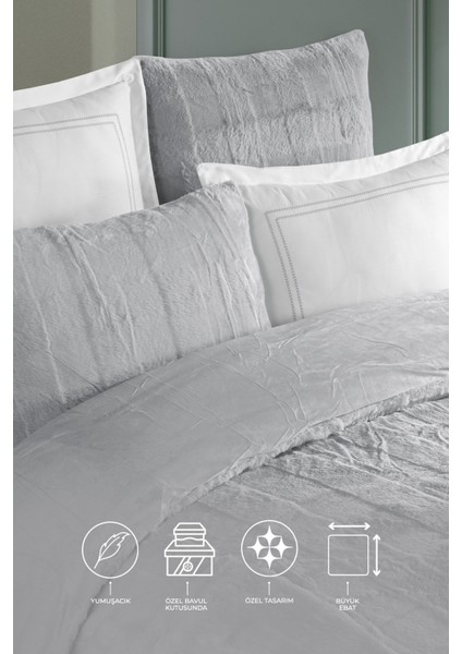 Comfort Çeyiz Seti Lena Çift Kişilik 6 Parça Gri fiyatları